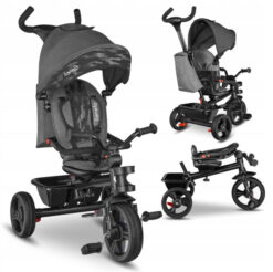 Дитячий триколісний велосипед Lionelo Haari Stone Gray
