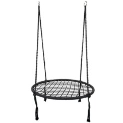 Гойдалка кругла гніздо лелеки чорна 80 см GW-908 Black ModernHome