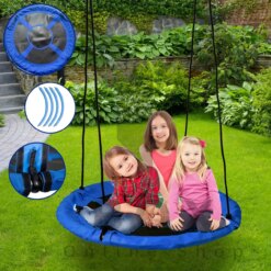 Садова гойдалка гніздо 100 см ECOTOYS Синя, Гніздо лелеки