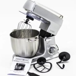 Планетарний тістоміс міксер для замісу тіста Royalty Line RL-PKM2100 Silver