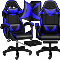 Крісло комп'ютерне PLAYER з підставкою для ніг Blue/Black