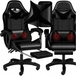 Крісло комп'ютерне PLAYER з підставкою для ніг Black