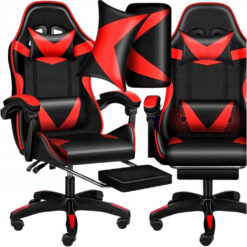 Крісло комп'ютерне PLAYER з підставкою для ніг Red/Black (100001)