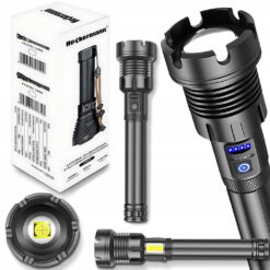 Потужний тактичний ліхтарик Heckermann 1690 LED ZOOM USB 5000mAH 2500 lm