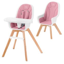 Стільчик для годування 2в1 Kinderkraft Tixi Pink