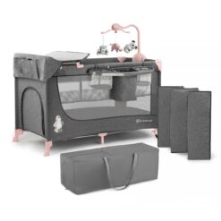 Ліжечко-манеж KinderKraft JOY Pink