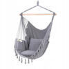 Підвісне крісло бразильський гамак BOHO 100см + 2 шт подушки Light Grey