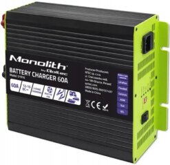 Зарядний пристрій для акумуляторів LiFePO4 AGM GEL SLA 60A 12V Qoltec (Польща)