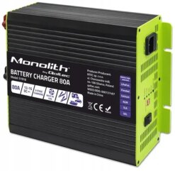 Зарядний пристрій для акумуляторів LiFePO4 AGM GEL SLA 80A 12V Qoltec (Польща)
