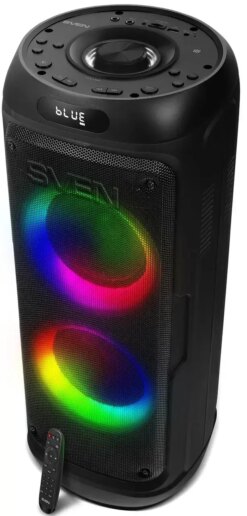 Акустична система SVEN PS-770 чорна (100Вт, TWS, bluetooth, підсвітка,FM ) Мобільна колонка