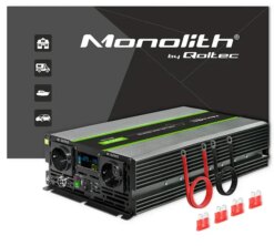 Інвертор 24 230 із чистою синусоїдою 3000/6000Вт Qoltec (Польща)