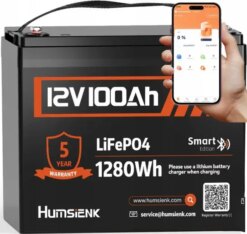 Акумулятор LifePo4 100Аг 12V Bluetooth BMS Humsienk