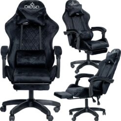 Вправо Крісло геймерське DIEGO ALCANTARA PRO Black