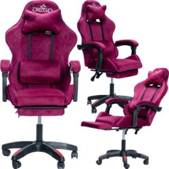 Крісло геймерське DIEGO ALCANTARA PRO Light Purple