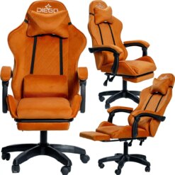 Крісло геймерське DIEGO ALCANTARA PRO Orange