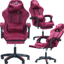 Крісло геймерське DIEGO ALCANTARA PRO Cherry