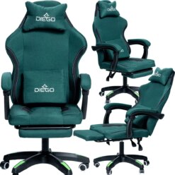 Крісло геймерське DIEGO Soft Green