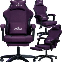Крісло геймерське DIEGO Soft Light Purple