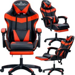 Крісло комп'ютерне DIEGO Phantom RS Black-Red