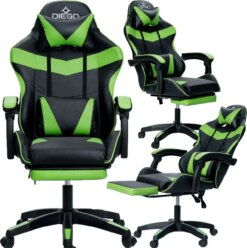 Крісло комп'ютерне DIEGO Phantom RS Black-Green