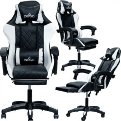 Крісло комп'ютерне DIEGO AERO Black-White