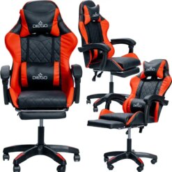 Крісло комп'ютерне DIEGO AERO Black-Red