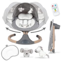 Шезлонг-гойдалка 2в1 Kidwell LUXI Dark Melange/Wooden