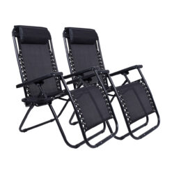 Крісло-шезлонг Hanert Lounge Black - 2 шт в комплекті