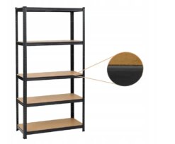 Стелаж LEOBRO Premium Black 150 х 70 х 30 см, 175кг/полиця, 5 полиць