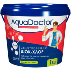 Шок-хлор для басейну AquaDoctor C-60T 1 кг в таблетках