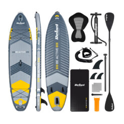 SUP дошка 335 см Rebel ACTIVE RBA-4507-G із аксесуарами сапборд 170 кг 335 x 84 х 15 см Grey
