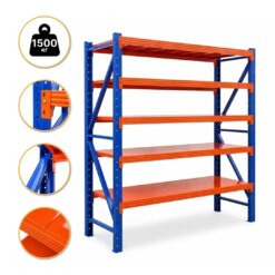 Металевий стелаж для саду LEOBRO Premium Pro 200 х 200 х 50 см, 300кг/полиця, 5 полиць
