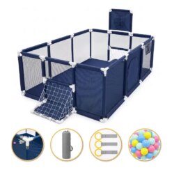 Ігровий дитячий манеж LEOBRO Multisport 120 x 180 см Синій
